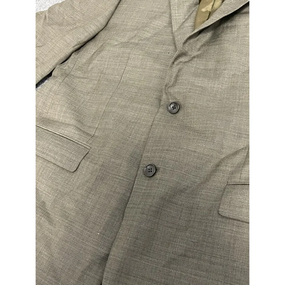 Geoffrey Beene Suit Jacket Mens 44 R Green Sport Coat Classic N70